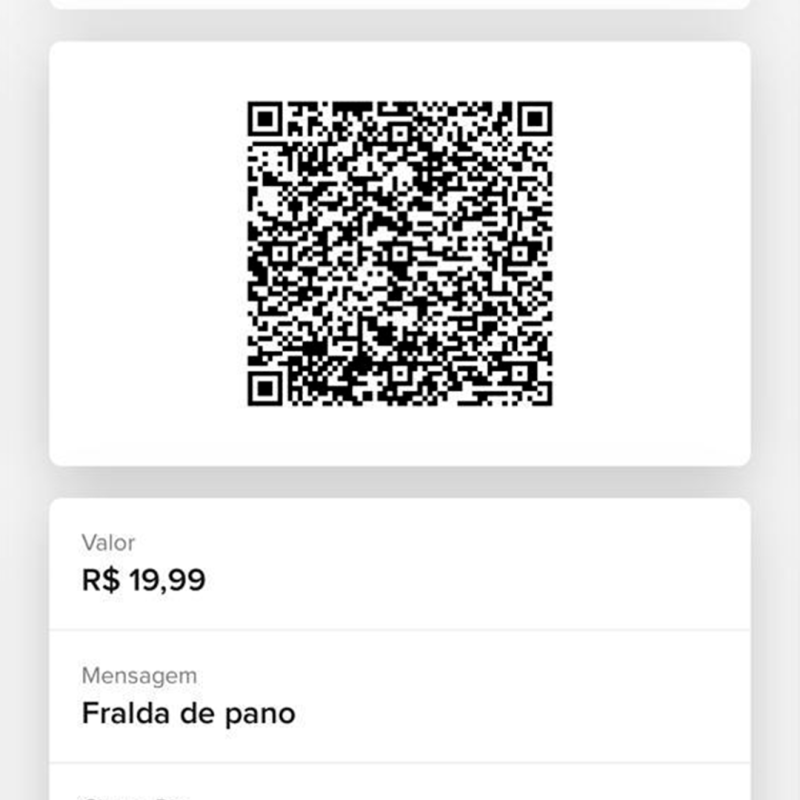 fralda de pano qr code