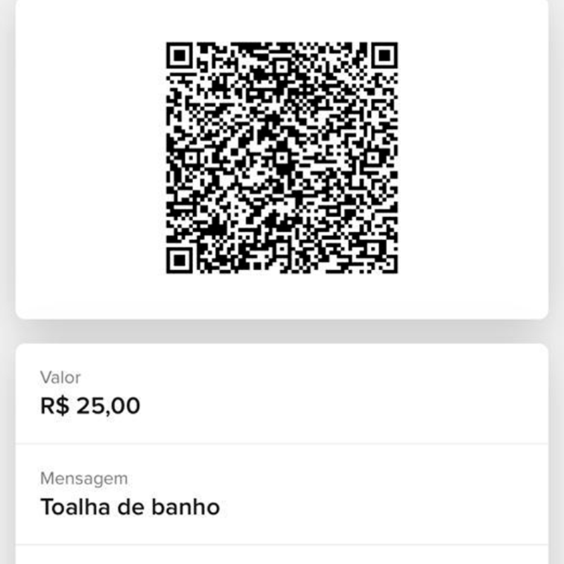 toalha de banho qr code